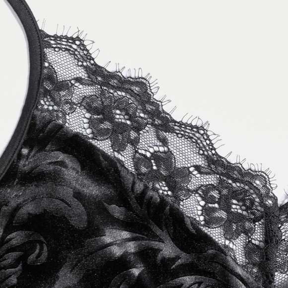 Romantic, Lace Trim, Jacquard, Velvet Valentine's Day Dress from Cider - Size Me - Picture 2 of 8